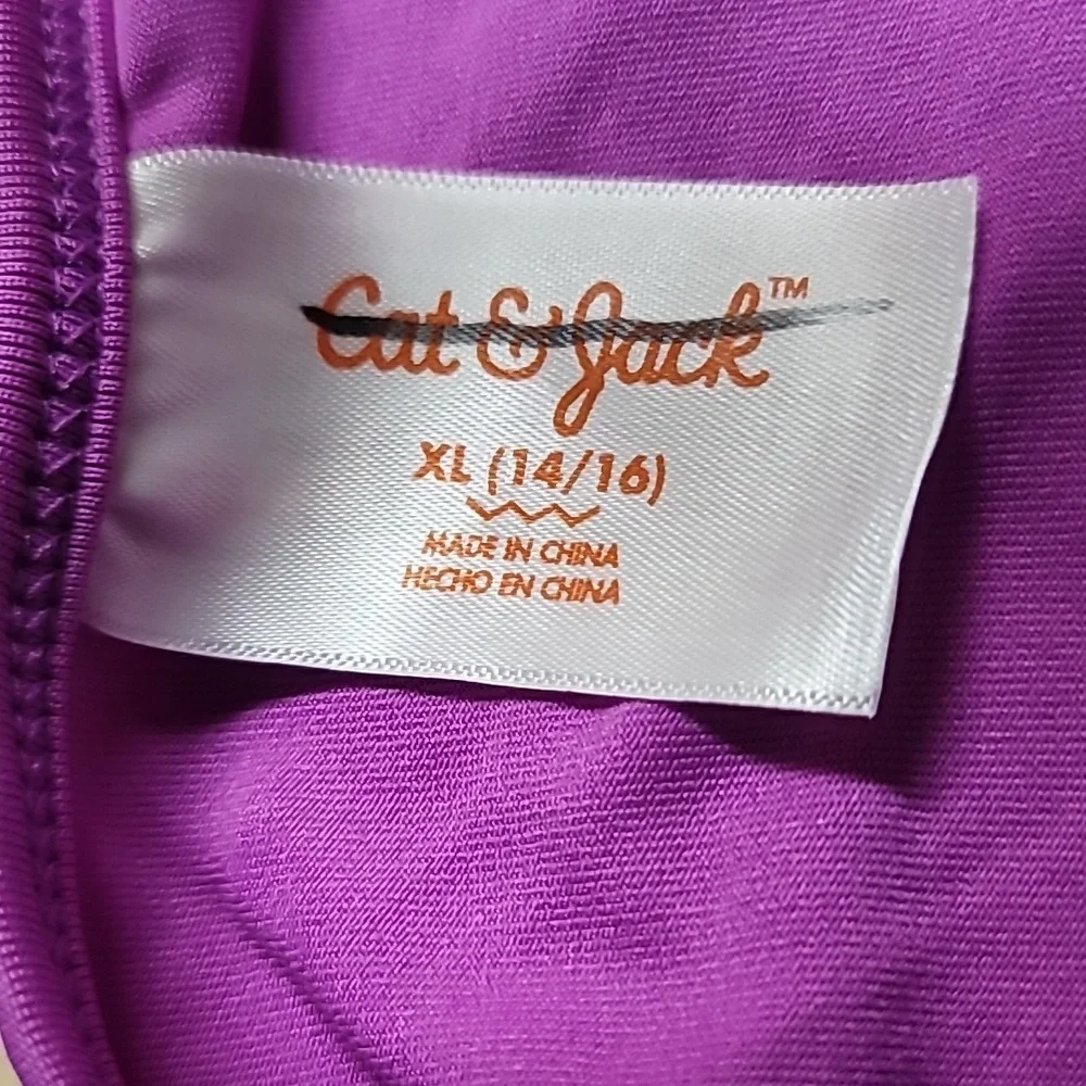 Cat & Jack Girls One Piece Celestial Pull-On Magenta Leotard Size XL (14/16)